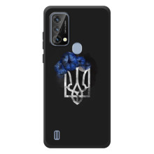 Чехол с украинским гербом на Blackview A50 – Герб с цветком