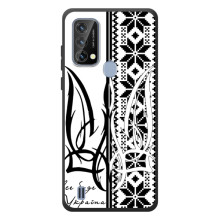 Чехол с украинским гербом на Blackview A50 – Герб с вишивкой