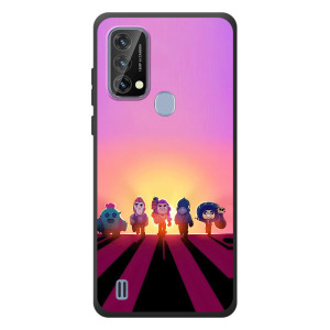 Силиконовый Чехол на Blackview A50 с картинкой Brawl Stars – Персонажи в закате