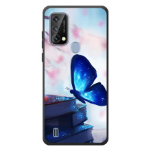 Силіконовий бампер з картинкою звірів для Blackview A50 (Метелик синій)