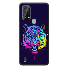 Силіконовий бампер з картинкою звірів для Blackview A50 (Тигр-Арт)