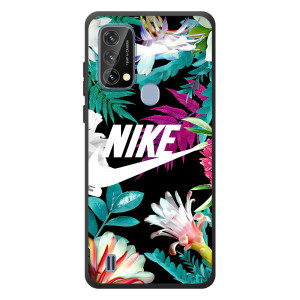 Силиконовый Чехол на Blackview A50 с картинкой Nike – Цветочный Nike