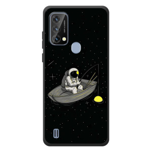 Силиконовый Чехол с принтом "Космонавты" на Blackview A50 – Космонавт на рыбалке