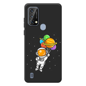Силиконовый Чехол с принтом "Космонавты" на Blackview A50 – Космонавт с шариками