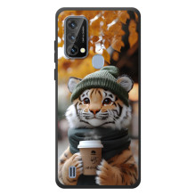 Друкований чохол 'Звірята з кавою' для Blackview A50 – Тигр з кавою