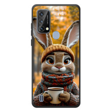 Друкований чохол 'Звірята з кавою' для Blackview A50 – Зайчик з кавою