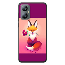 Чехлы с картинкой Лисички для Blackview A52 Pro (VPrint) (Лисичка с розочкой)