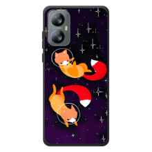 Чехлы с картинкой Лисички для Blackview A52 Pro (VPrint) (Лисички космонавты)