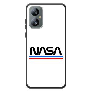 Силиконовый бампер с принтом "Наса" на Blackview A52 Pro – NASA на белом фоне