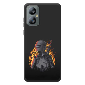 Силиконовый чехол с картинкой "Герой Pubg" на Blackview A52 Pro – В огне