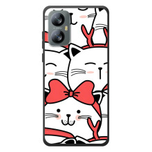 Бампер з зображенням Котиків для Чорнийперегляд A52 Про (Новорічні котики)