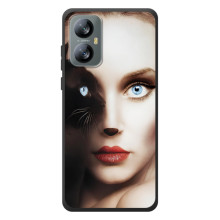 Бампер з зображенням Котиків для Чорнийперегляд A52 Про (Жінка кішка)