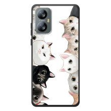 Чехол с милыми котиками на Блэквью А52 Про (Черно-белые котики)