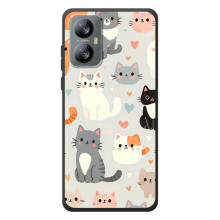 Чехол с рисунком кот на Blackview A52 Pro (Коллаж котов)