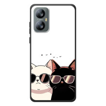 Чехол с рисунком кот на Blackview A52 Pro (Коты в очках)