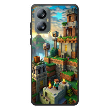 Чехол с картинками Майнкрафт для Блэквью А52 Про (Город Майнкрафт)