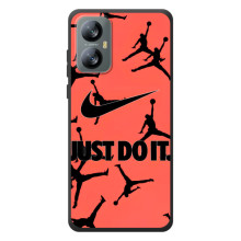 Силіконовый Чохол Nike Air Jordan на Чорнийперегляд A52 Про – Just Do It