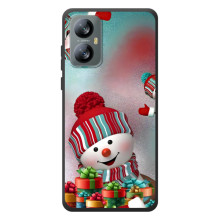 Чохли на Новий Рік Blackview A52 (Сніговик в шапці)