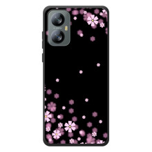 Чохол для Чорнийвид А52 - з принтом (Дизайнерські) (AlphaPrint) (Квіти маленькі)