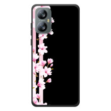 Чохол для Чорнийвид А52 - з принтом (Дизайнерські) (AlphaPrint) (Квіточки)