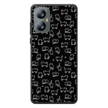 Чехол с принтом для Blackview A52 (AlphaPrint) Модные коты (Меленькие котики)