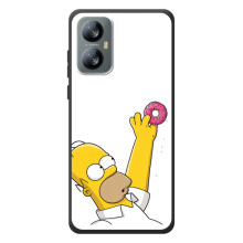 Чехол с Симпсонами для Blackview A52 (VPrint) – Гомер с пончиком