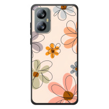 Чохол з квітковим принтом на Чорнийвид А52 (Кольорові квіти)