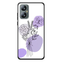 Силиконовый чехол с принтом в цветах на Blackview A52 – Фиолетовый букет