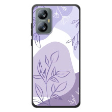 Силиконовый чехол с принтом в цветах на Blackview A52 – Фиолетовый дизайн