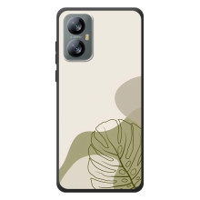 Силиконовый чехол с принтом в цветах на Blackview A52 – Монстера зелёная