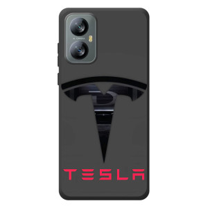 Силиконовый бампер с картинкой машины на Blackview A52 – Logo TESLA
