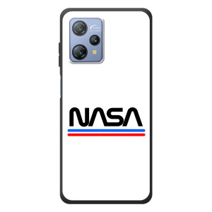 Силіконовый бампер з принтом "Наса" на Blackview A53 Pro – NASA на білому тлі