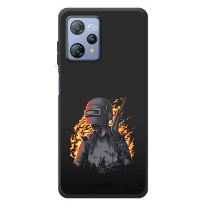 Силиконовый чехол с картинкой "Герой Pubg" на Blackview A53 Pro – В огне