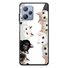 Чехол с милыми котиками на Селтви А53 Про (Черно-белые котики)