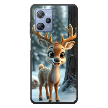 Яскравий чохол для Blackview A53 Pro з Зимові Оленята (Оленятко в лісі)