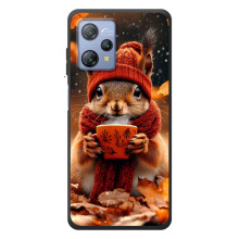Печатный чехол «Зверята с кофе» для Blackview A53 Pro (Белка с кофе)
