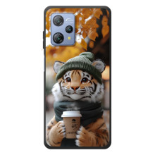 Печатный чехол «Зверята с кофе» для Blackview A53 Pro (Тигр с кофе)