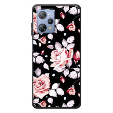 Чехлы с Цветами для Blackview A53 (VPrint) (Цветочки на черном)