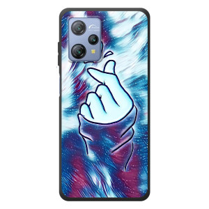 Чехол с принтом для Blackview A53 (AlphaPrint - Знак сердечка)