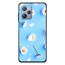 Чехол с Цветами для Blackview A53 (ромашки на голубом)
