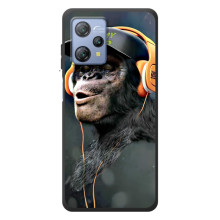 Чехол с Обезьянами Blackview A53 - (AlphaPrint) – В наушниках
