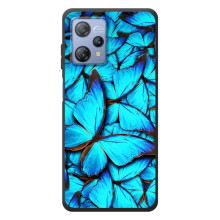 Чехол с принтом для Блацвью А53 - (Прикольные) (AlphaPrint) (Синие бабочки)