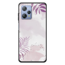 Чехол с цветочным принтом на Блацвью А53 (Фиолетовые листья)