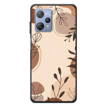 Чехол с цветочным принтом на Блацвью А53 (Коричневые цветы)