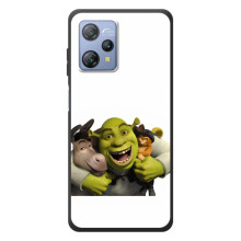 Печатный чехол с принтом Шрек для Blackview A53 – Шрек осел и кот