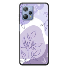 Силиконовый чехол с принтом в цветах на Blackview A53 (Фиолетовый дизайн)