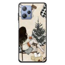 Рождественские, Праздничные Чехлы для Блацвью А53 (Девушка с елкой)