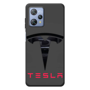 Силиконовый бампер с картинкой машины на Blackview A53 – Logo TESLA