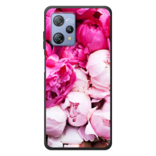 Силиконовый бампер с принтом (цветочки) на Блэквью А53 (Пионы)