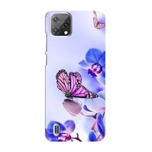 Чохли з квітами для Blackview A55 (VPrint) (Метелик на квітах)